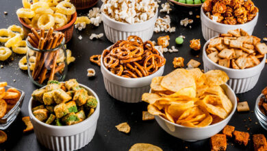 variety of snacks on a table