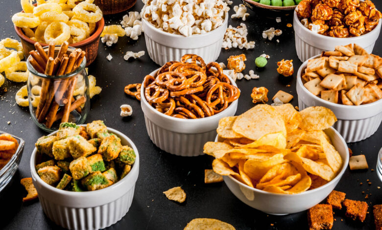 variety of snacks on a table